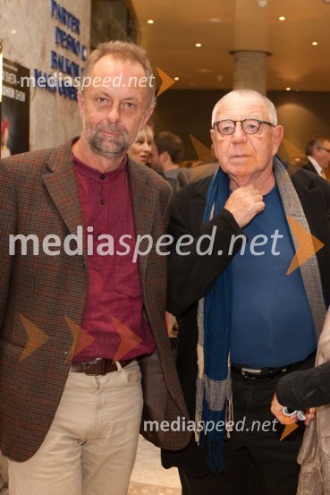 Matej Bogataj, kritik in Dušan Jovanovič, režiserKrojači sveta – Funeral Fashion Show, premiera v SNG Nova Gorica