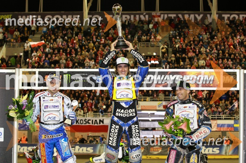 Nicki Pedersen, Chris Holder, Greg HancockSpeedway, Chris Holder svetovni prvak 2012, SGP 2012, VN Poljske
