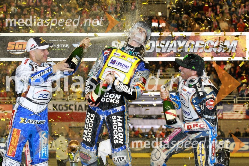 Nicki Pedersen, Chris Holder, Greg HancockSpeedway, Chris Holder svetovni prvak 2012, SGP 2012, VN Poljske