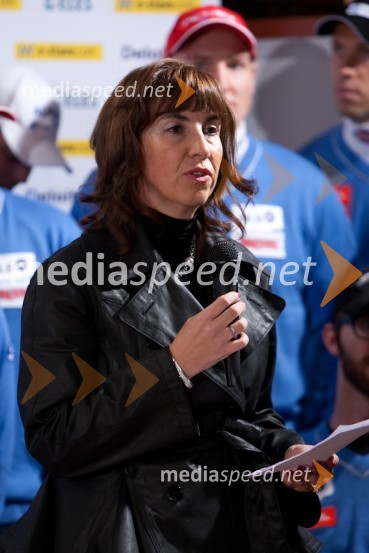 Barbara Kürner Čad, direktorica smučarske zveze SlovenijePredstavitev ekip in druženje z reprezentanti Smučarske zveze Slovenije
