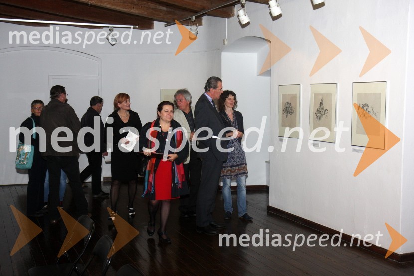 Stanka Gačnik, pomočnica direktorja Pokrajinskega muzeja Ptuj Ormož, kustosinja in koordinatorka razstave, Karin Hojker, Avstrijska ambasada, Aleš Arih, direktor Pokrajinskega muzeja Ptuj Ormož, dr. Clemens Koja, veleposlanik Republike Avstrije v Sloveniji in Andreja Borin, kustosinja razstaveMaribor 2012 – EPK, otvoritev razstave Oskarja Kokoschke