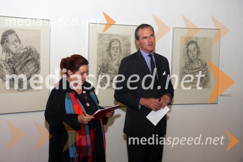 Karin Hojker, Avstrijska ambasada in dr. Clemens Koja, veleposlanik Republike Avstrije v SlovenijiMaribor 2012 – EPK, otvoritev razstave Oskarja Kokoschke