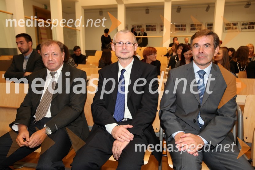 ..., prof. dr. Franc Janžekovič, Fakulteta za naravoslovje in matematiko Univerze v Mariboru in mag. Rado Ferlič, pomočnik direktorja sektorja za prenosno omrežje ELES Elektro-Slovenija d.o.o.Univerza v Mariboru, Rektorjev dan 2012