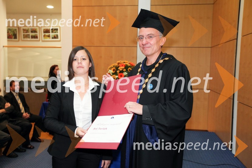 Ana Teršek, Pravna fakulteta Univerze v Mariboru in prof. dr. Danijel Rebolj, rektor Univerze v MariboruUniverza v Mariboru, Rektorjev dan 2012