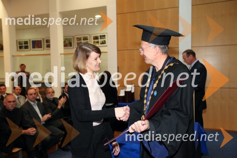 Urška Lang, Fakulteta za zdravstvene vede Univerze v Mariboru in prof. dr. Danijel Rebolj, rektor Univerze v MariboruUniverza v Mariboru, Rektorjev dan 2012