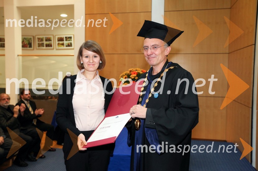 Urška Lang, Fakulteta za zdravstvene vede Univerze v Mariboru in prof. dr. Danijel Rebolj, rektor Univerze v MariboruUniverza v Mariboru, Rektorjev dan 2012