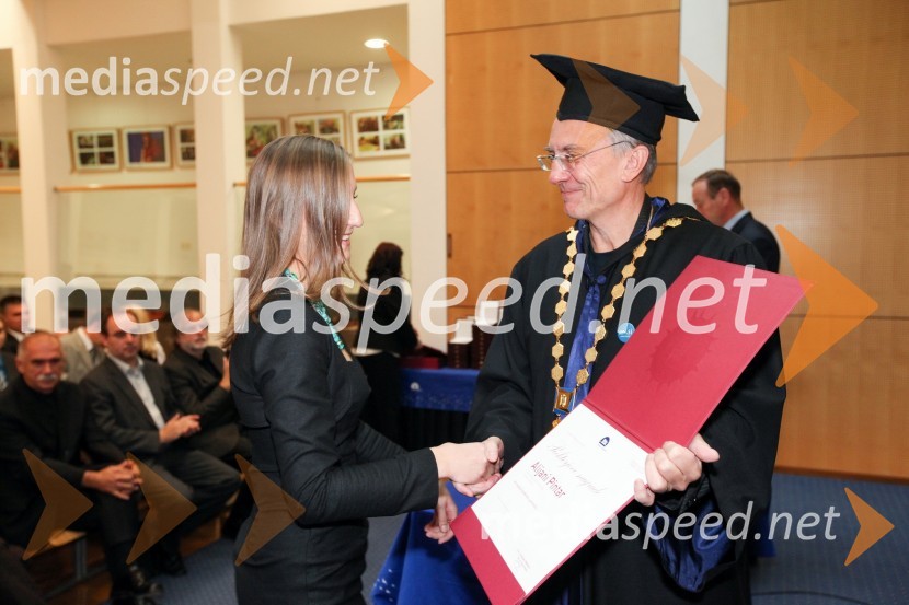 Alijana Pintar, Ekonomsko-poslovna fakulteta Univerze v Mariboru in prof. dr. Danijel Rebolj, rektor Univerze v MariboruUniverza v Mariboru, Rektorjev dan 2012