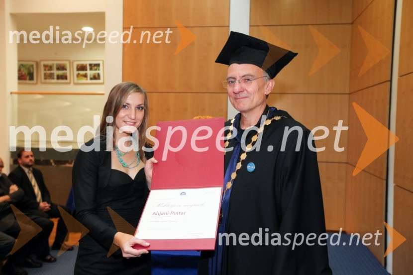 Alijana Pintar, Ekonomsko-poslovna fakulteta Univerze v Mariboru in prof. dr. Danijel Rebolj, rektor Univerze v MariboruUniverza v Mariboru, Rektorjev dan 2012