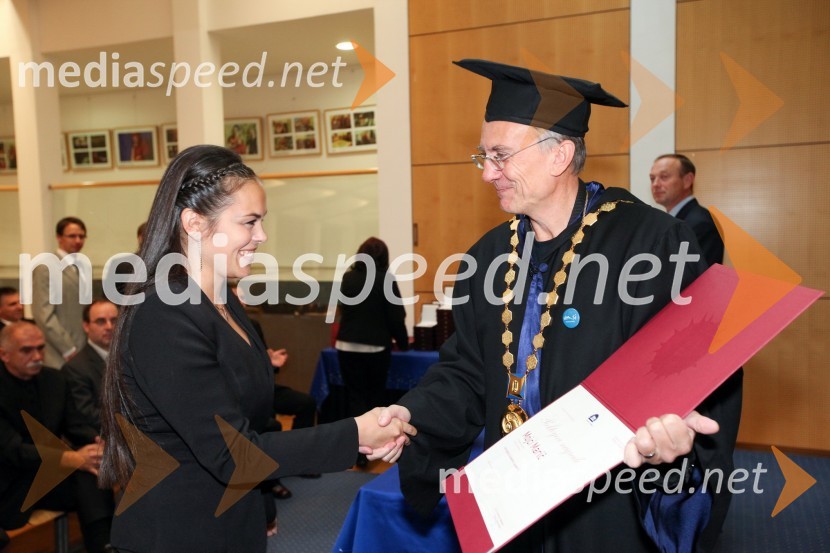 Mojca Marič, Filozofska fakulteta Univerze v Mariboru in prof. dr. Danijel Rebolj, rektor Univerze v MariboruUniverza v Mariboru, Rektorjev dan 2012