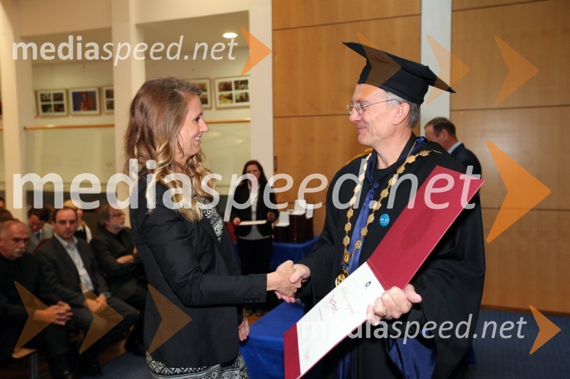 Tajda Potrč, Fakulteta za gradbeništvo Univerze v Mariboru in prof. dr. Danijel Rebolj, rektor Univerze v MariboruUniverza v Mariboru, Rektorjev dan 2012