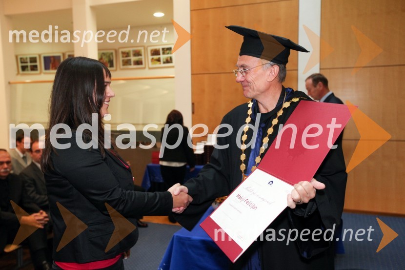 Mateja Felicijan, Fakulteta za kmetijstvo in biosistemske vede Univerze v Mariboru in prof. dr. Danijel Rebolj, rektor Univerze v MariboruUniverza v Mariboru, Rektorjev dan 2012