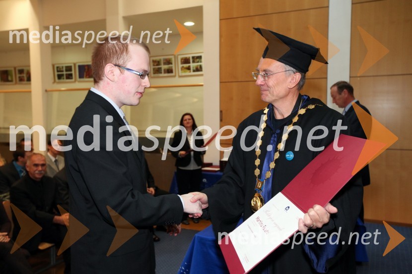 Martin Fale, Fakulteta za logistiko Univerze v Mariboru in prof. dr. Danijel Rebolj, rektor Univerze v MariboruUniverza v Mariboru, Rektorjev dan 2012
