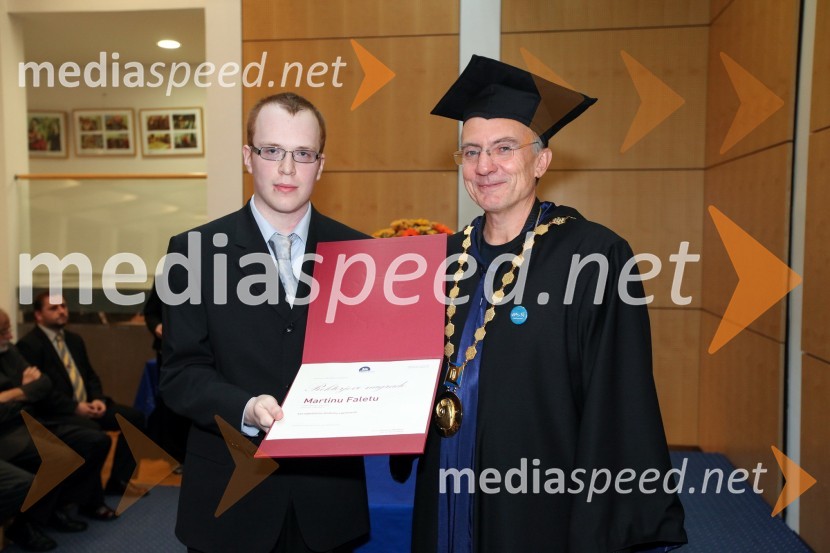 Martin Fale, Fakulteta za logistiko Univerze v Mariboru in prof. dr. Danijel Rebolj, rektor Univerze v MariboruUniverza v Mariboru, Rektorjev dan 2012