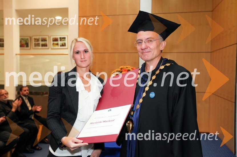 Maršenka Marksel, Ekonomsko-poslovna fakulteta Univerze v Mariboru in prof. dr. Danijel Rebolj, rektor Univerze v MariboruUniverza v Mariboru, Rektorjev dan 2012