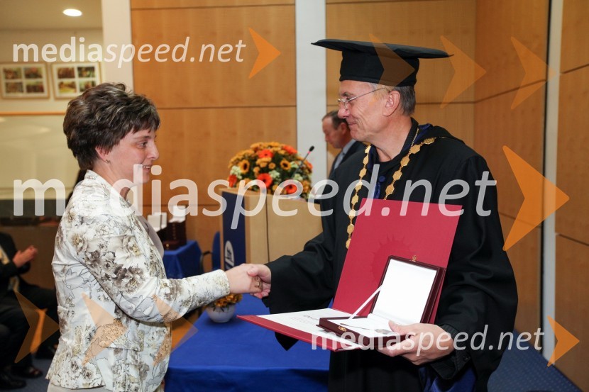Darja Stele, Fakulteta za varnostne vede Univerze v Mariboru in prof. dr. Danijel Rebolj, rektor Univerze v Mariboru
Univerza v Mariboru, Rektorjev dan 2012