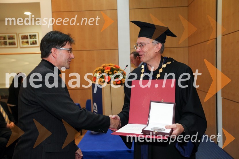 Mag. Janez Valdhuber, Fakulteta za kmetijstvo in biosistemske vede
Univerze v Mariboru in prof. dr. Danijel Rebolj, rektor Univerze v Mariboru
Univerza v Mariboru, Rektorjev dan 2012