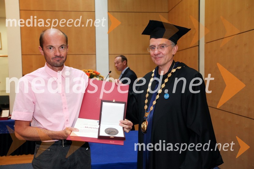 Dr. Matjaž Kristl, Fakulteta za kemijo in kemijsko tehnologijo
Univerze v Mariboru in prof. dr. Danijel Rebolj, rektor Univerze v Mariboru
Univerza v Mariboru, Rektorjev dan 2012