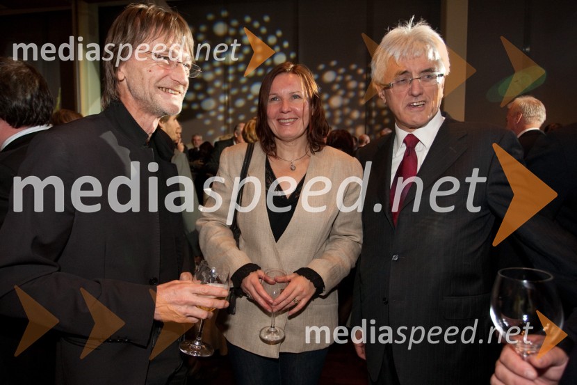 Klemen Ramovš, direktor in umetiški vodja festivala Seviqc Brežice, soproga Simona Zorc Ramovš in Roko Žarnič, nekdanji ministerSprejem veleposlanika ob dnevu državnosti Republike Avstrije