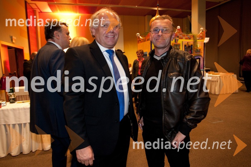 Franz Kelih, vodja Mohorjeve založbe Celovec in mag. Martin Lisac, direktor Mohorjeve d.o.o.Sprejem veleposlanika ob dnevu državnosti Republike Avstrije