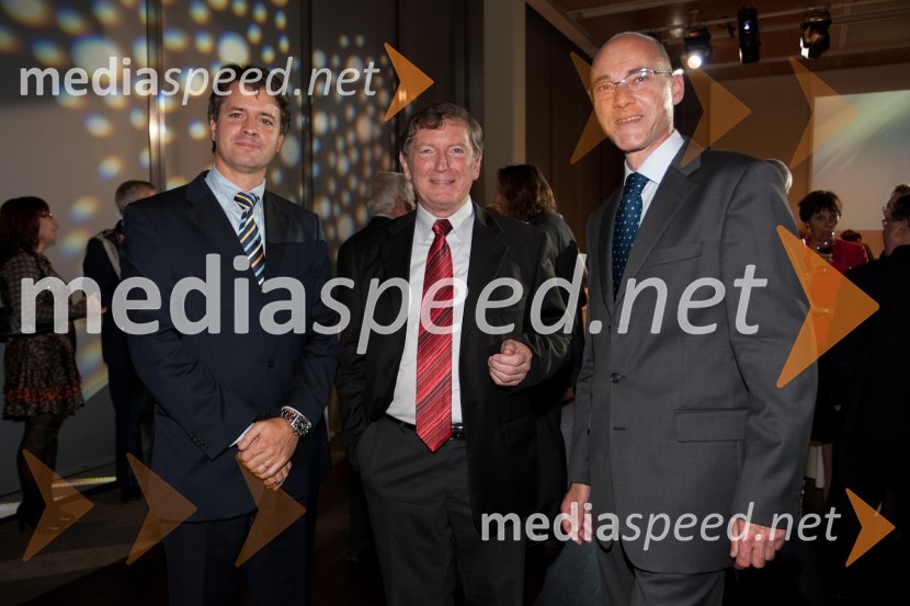 Niko Houška, glasbeni menedžer, Uroš Lajovic, dirigent in Jaro Lajovic, dr. medicineSprejem veleposlanika ob dnevu državnosti Republike Avstrije