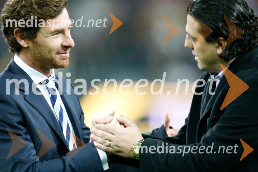 Andre Villas Boas, trener Tottenhama, Zlatko Zahovič, športni direktor NK MariborNogometna tekma NK Maribor - Tottenham