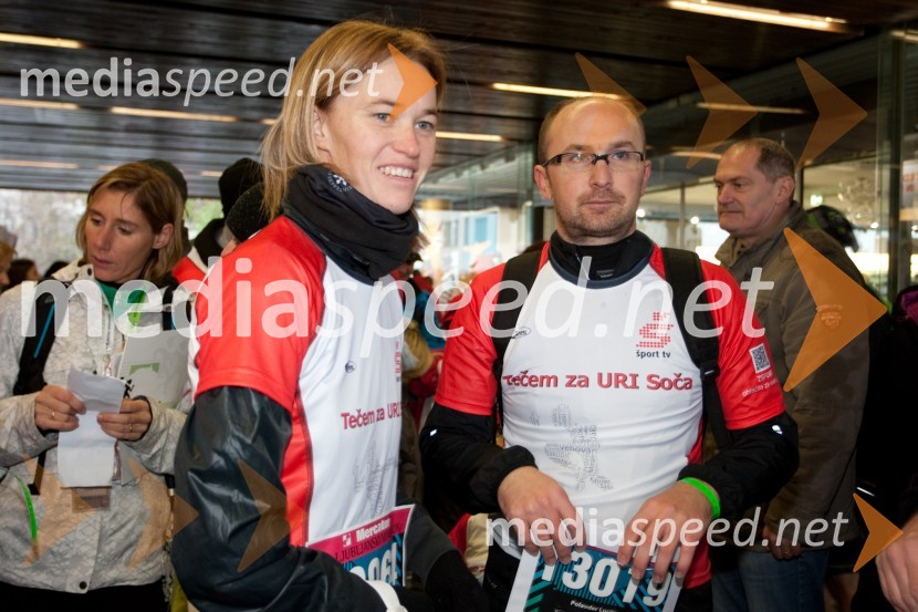 Maja Matevžič, nekdanja tenisačica in Anže Bašelj17. Ljubljanski maraton