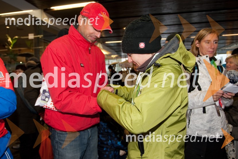 Jani Kovačič, nekdanji veslač in Anita Drev17. Ljubljanski maraton