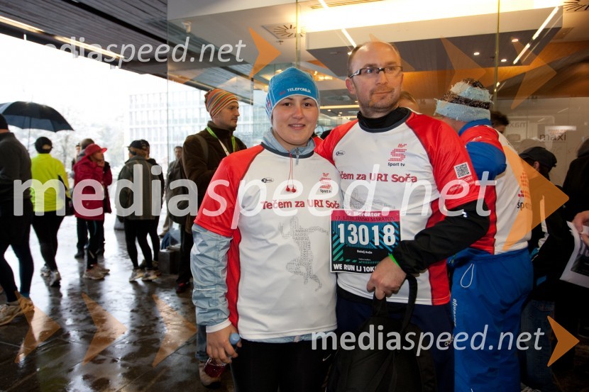 Lucija Polavder, judoistka in Anže Bašelj17. Ljubljanski maraton