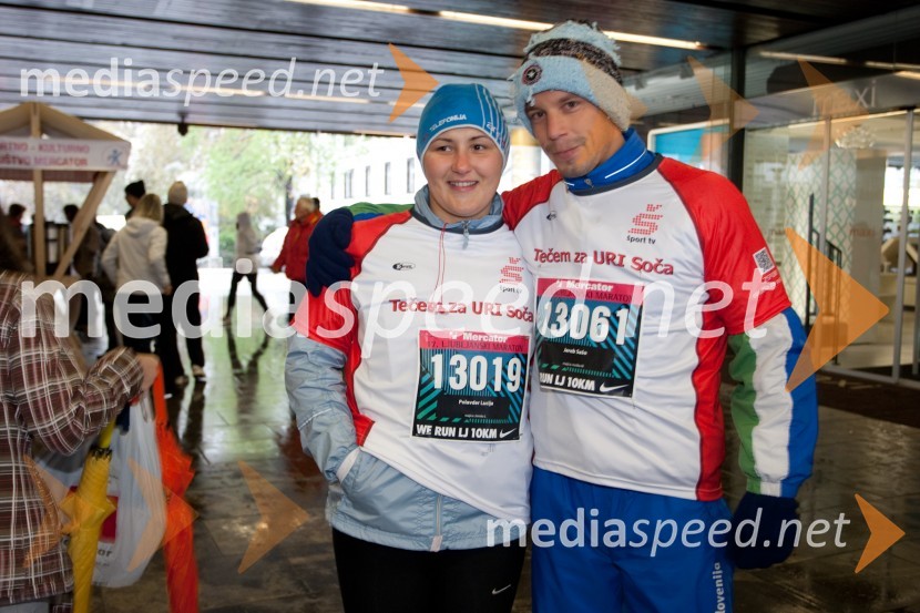 Lucija Polavder, judoistka in Sašo Jereb17. Ljubljanski maraton
