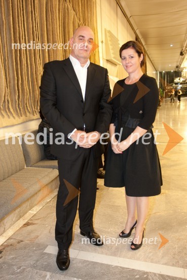 	Pavel Vrabec, generalni direktor Pro Plus in soproga IngridJolanta, opera z Anno Netrebko