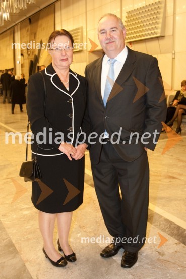 Anny Rita Burkart in soprog Werner Burkart, veleposlanik Nemčije v SlovenijiJolanta, opera z Anno Netrebko