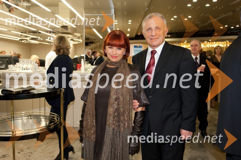 Maruša Glavan, direktorica podjetja Manet in soprog ToneJolanta, opera z Anno Netrebko