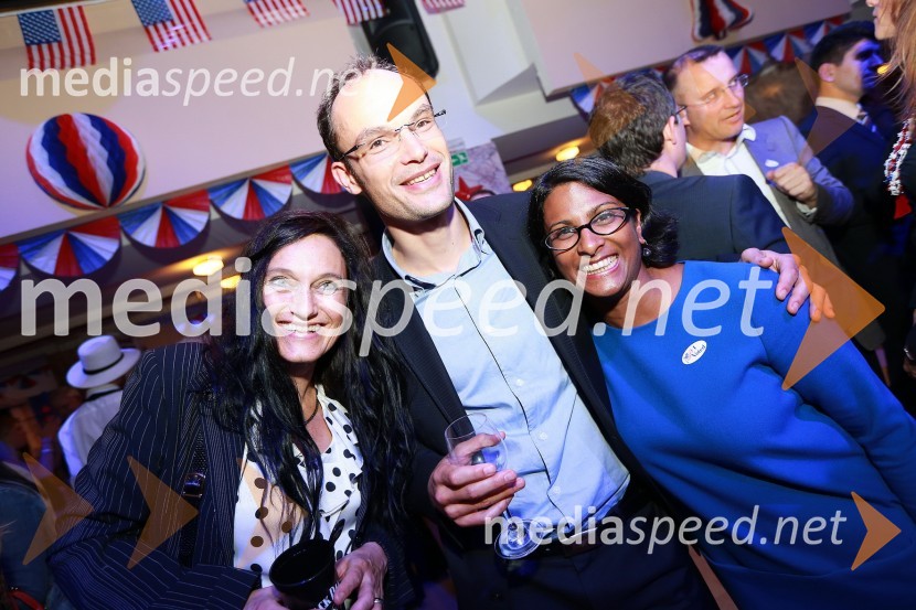 Alenka Oldroyd - Reza, mag. Anže Logar, direktor Urada Vlade RS za komuniciranje in ...AmCham, spremljanje volitev za predsednika ZDA