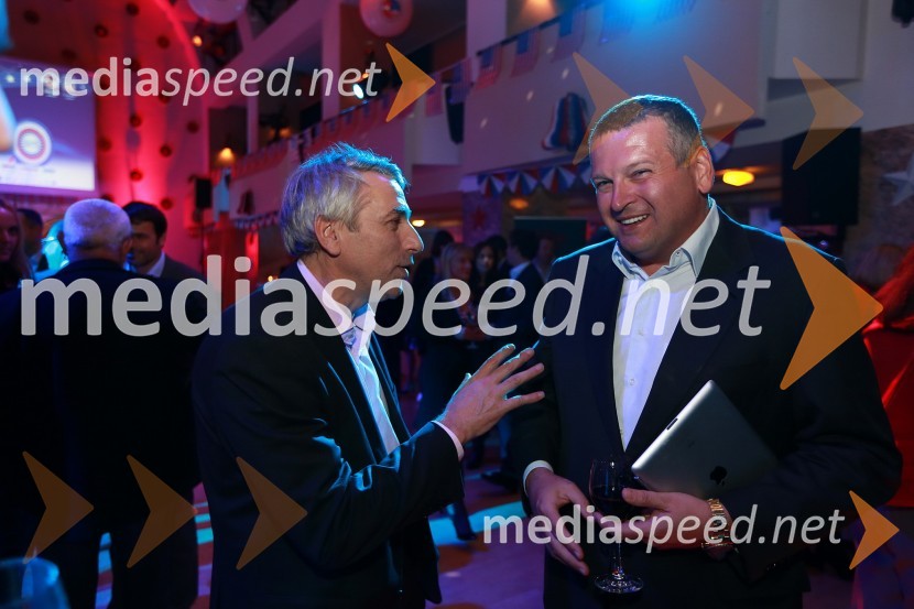 Vladimir Vodušek in Tomaž F. Lovše, direktor Diners ClubAmCham, spremljanje volitev za predsednika ZDA