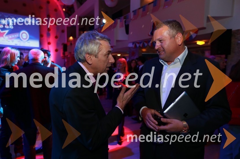 Vladimir Vodušek in Tomaž F. Lovše, direktor Diners ClubAmCham, spremljanje volitev za predsednika ZDA