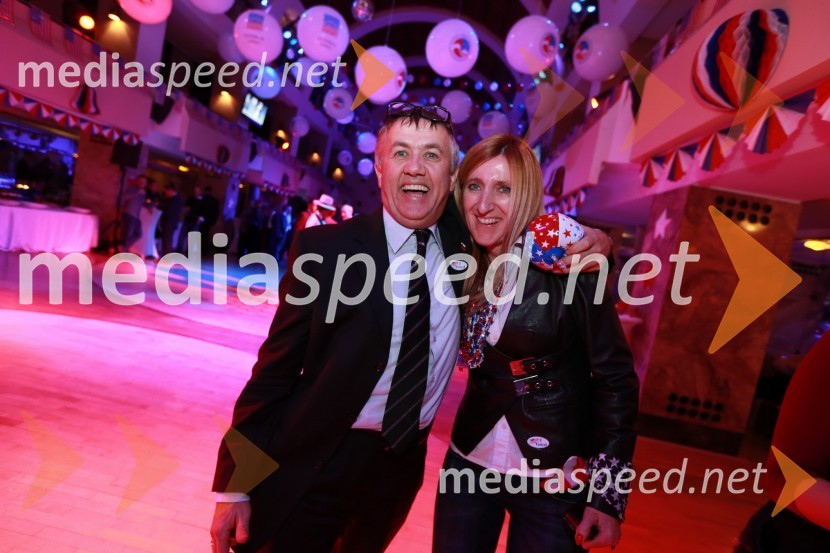 Franc Pukšič, poslanec Slovenske ljudske stranke in Vida Dolenc Pogačnik, Ameriška gospodarska zbornica (AmCham)AmCham, spremljanje volitev za predsednika ZDA