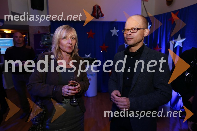 Dragica Šuc in Klemen PetrovčičAmCham, spremljanje volitev za predsednika ZDA