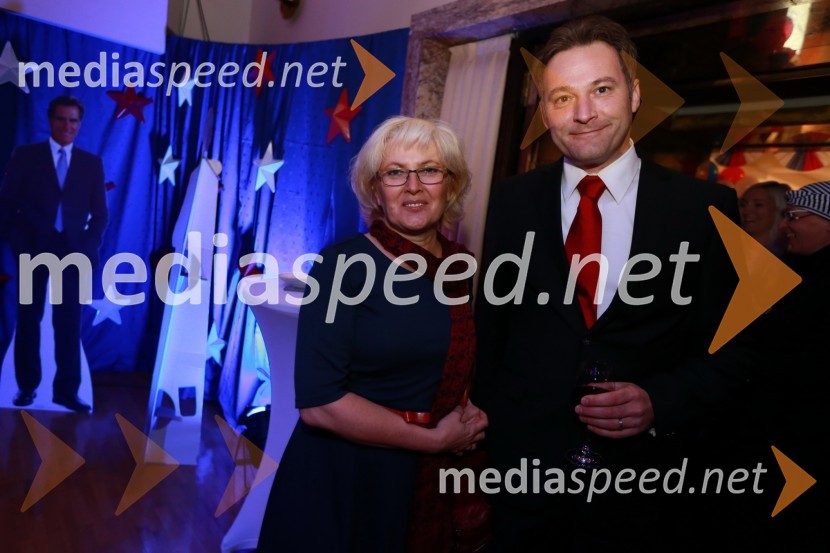 Tatjana Đukič in Tomaž ŽerjalAmCham, spremljanje volitev za predsednika ZDA