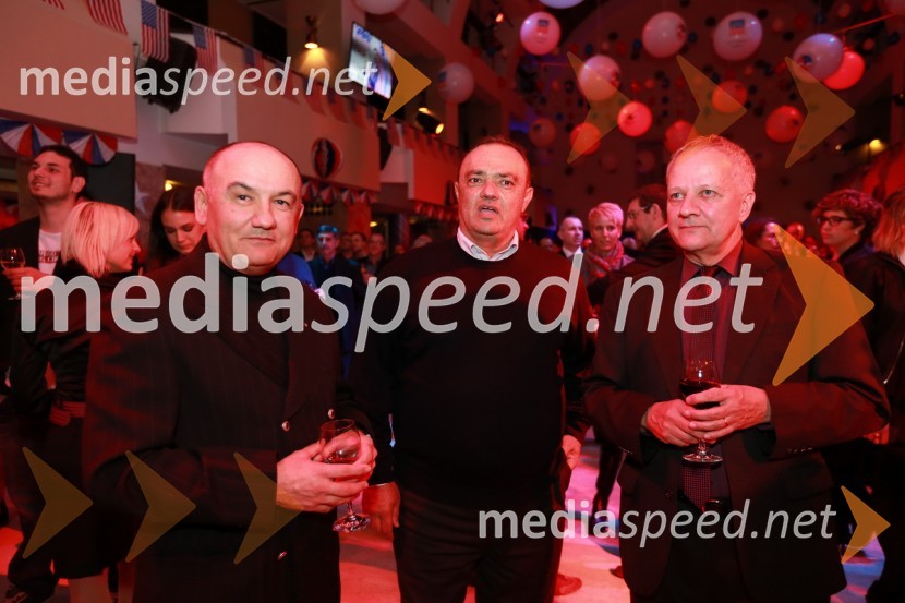 ..., ... in Joseph Adamo Mussomeli, veleposlanik Združenih držav Amerike v SlovenijiAmCham, spremljanje volitev za predsednika ZDA