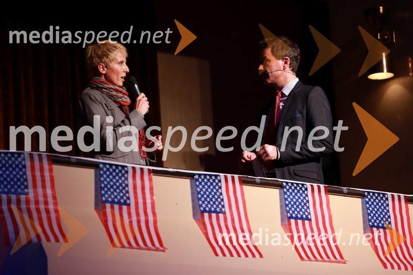 Nataša Briški, novinarka in ...AmCham, spremljanje volitev za predsednika ZDA