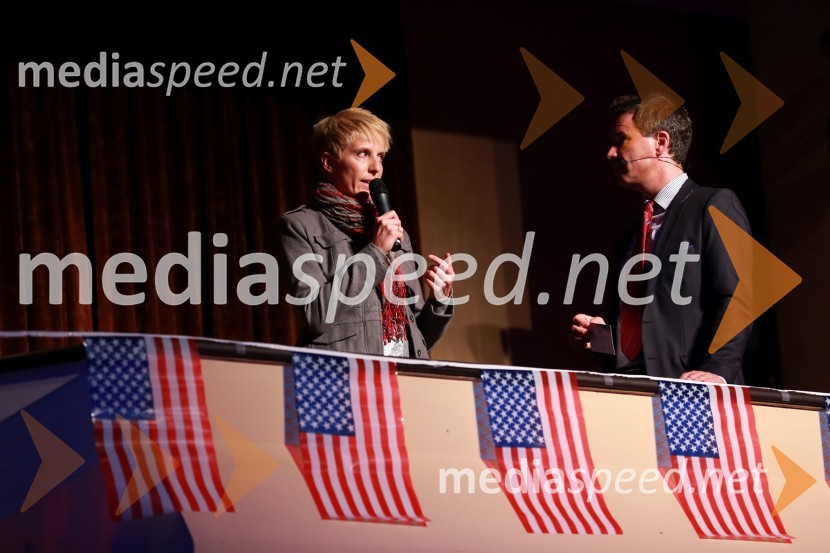 Nataša Briški, novinarka in ...AmCham, spremljanje volitev za predsednika ZDA