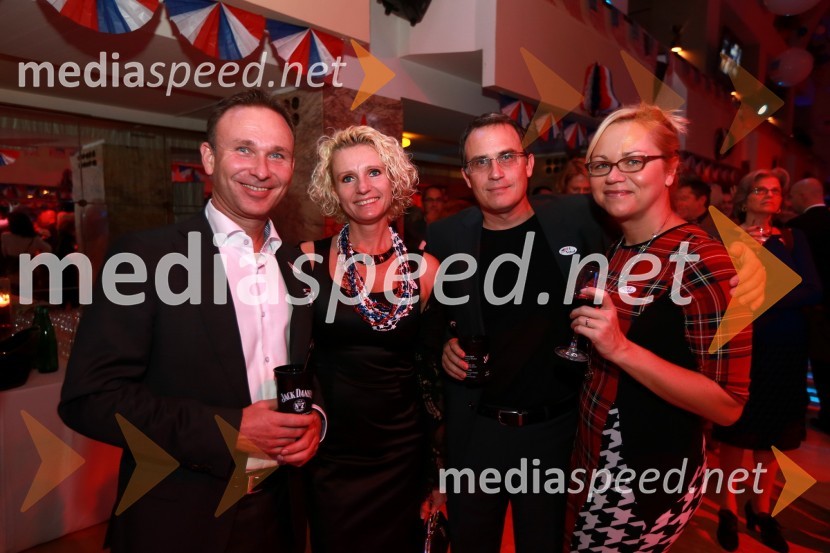 Andrej Ivan Triko, Maja Ivan Smilič ter Marko in Natalija PetkovičAmCham, spremljanje volitev za predsednika ZDA