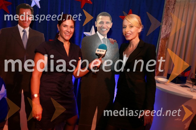 Maja Mastnak in Maja Cestnik, novinarkiAmCham, spremljanje volitev za predsednika ZDA