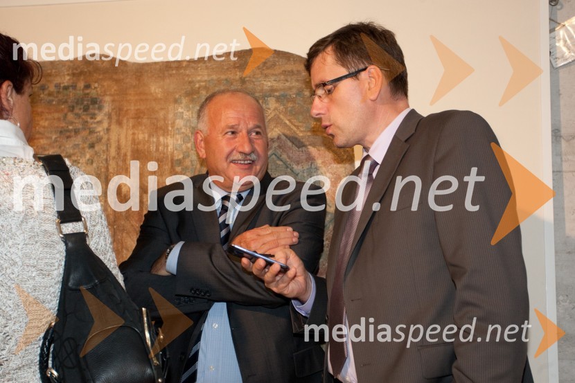 Drago Banovič, nekdanji direktor Zavoda Tivoli in Jani möderndorfer, podžupan Mestne občine LjubljanaTradicionalno mestno martinovanje na Ljubljanskem gradu