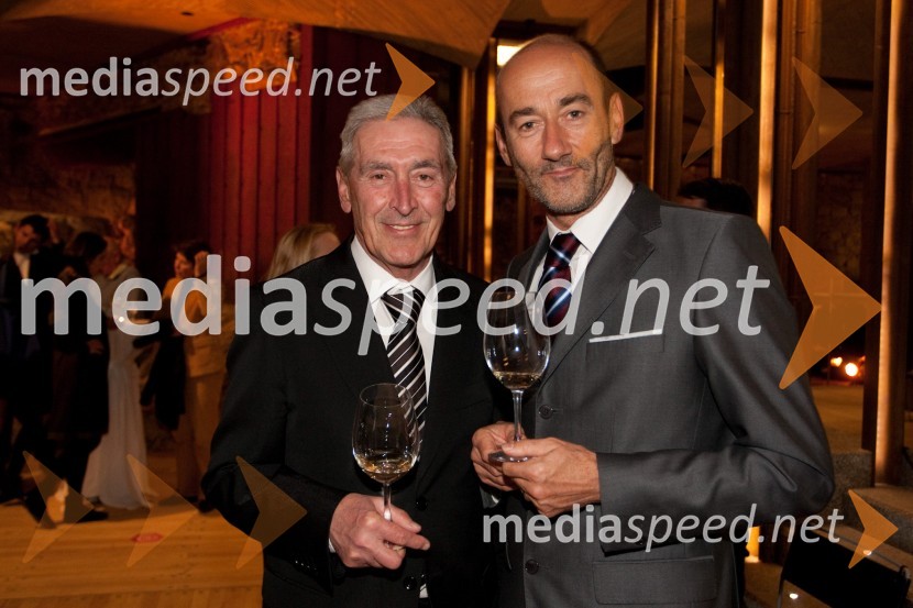 Aleš Čerin, podžupan Mestne občine Ljubljana in Boris Ostan, igralecTradicionalno mestno martinovanje na Ljubljanskem gradu