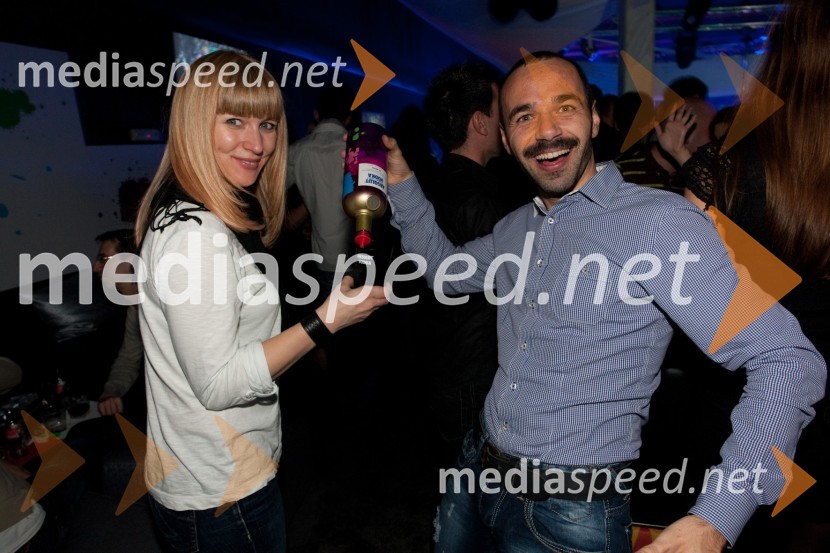 Saša Novak, Pernod Ricard Slovenija d.o.o. in Martin Kosaber, brand manager Pernod Ricard Slovenija d.o.o.1. rojstni dan kluba Cirkus