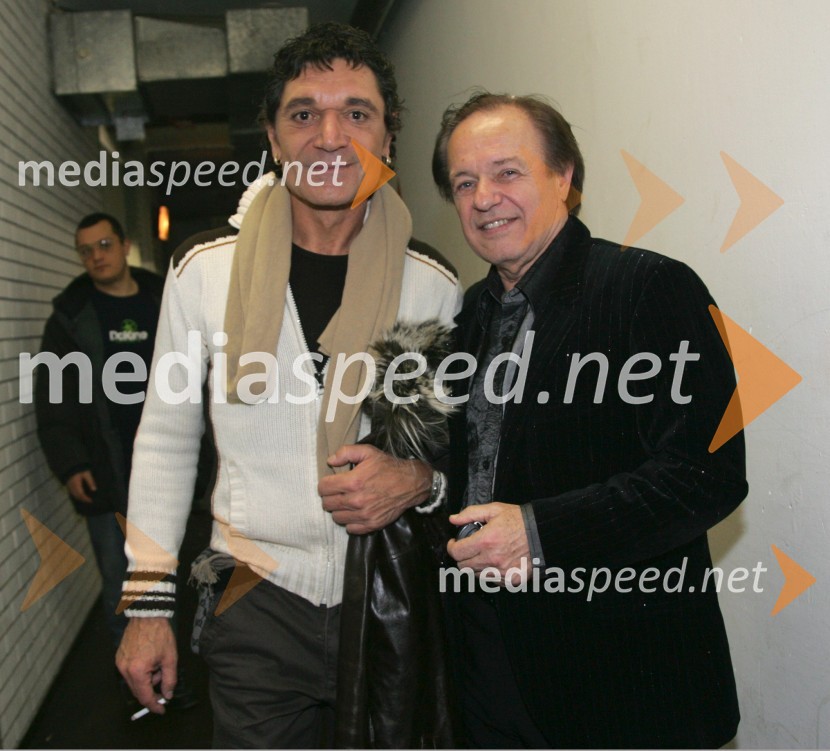 Jasmin Stavros, hrvaški pevec in Alfi Nipič, pevec
 
RTV NET praznuje