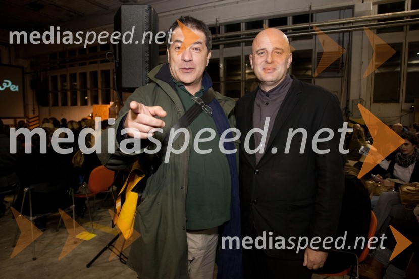 Vasja Perovič in Dragan Živadinov, režiserPecha Kucha v Riko Hišah