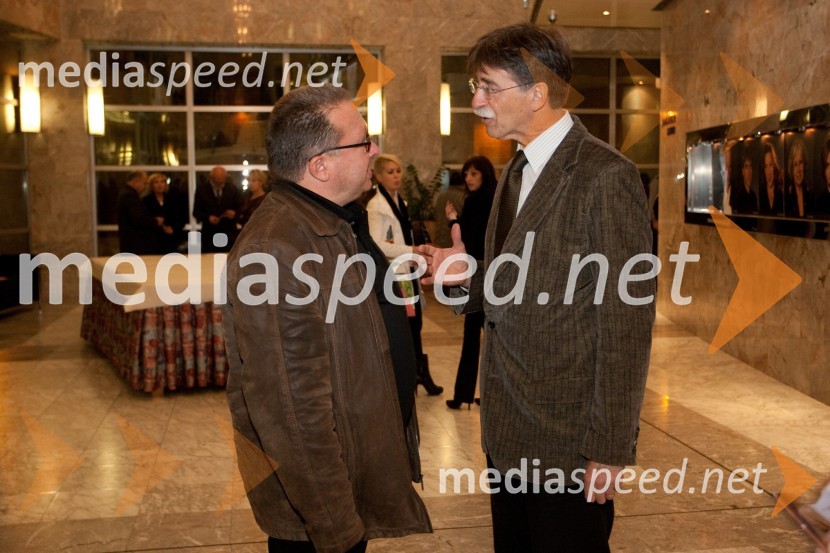 Jaša Jamnik, igralec, režiser in Jožko Čuk, direktor SNG Nova GoricaRokovnjači, premiera v SNG Nova Gorica