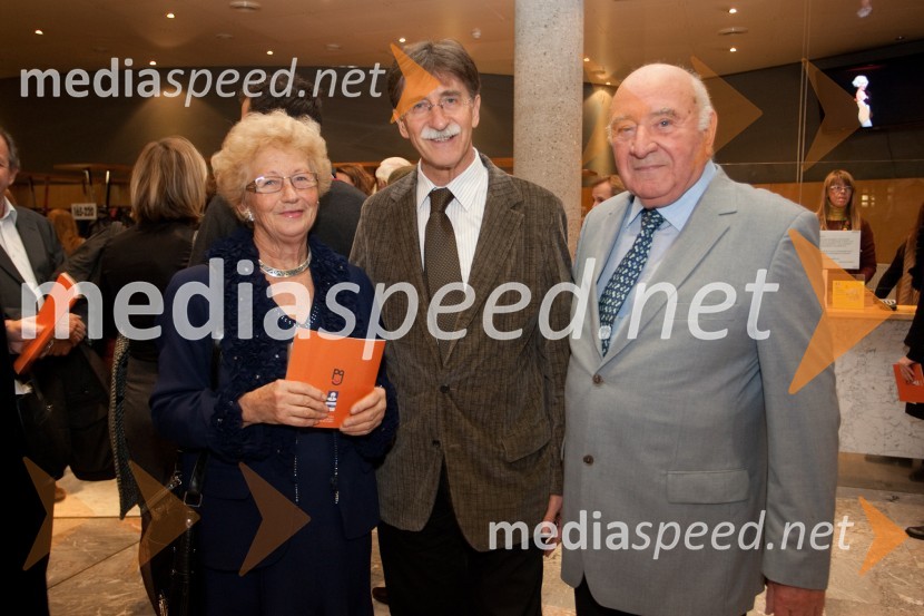 Milojka Nanut, Jožko Čuk, direktor SNG Nova Gorica in Anton Nanut, dirigentRokovnjači, premiera v SNG Nova Gorica